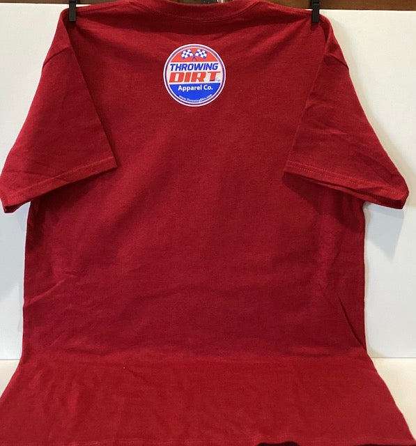 NEW! Throwing Dirt American Tradition 2026 Sprint Car Gildan Ultra Cotton Red T-shirt