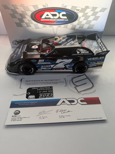 1/24 ADC #7 Drake Troutman REI Resources Wheeler Fleet Solutions Rookie of the Year 2024 Dirt Late Model