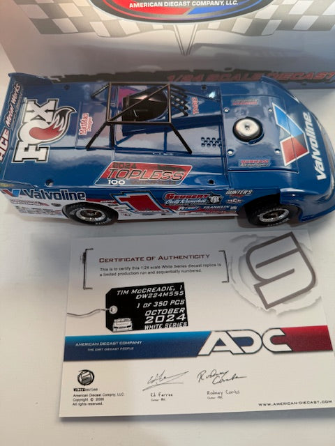 1/24 ADC #1 Tim McCreadie Topless 100 Winner 2024 Dirt Late Model