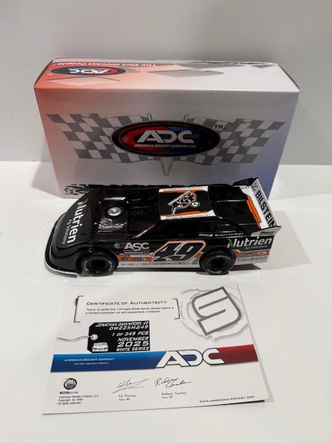1/24 ADC #49 Jonathon Davenport Nutrien Ag Solutions Black 2025 Dirt Late Model