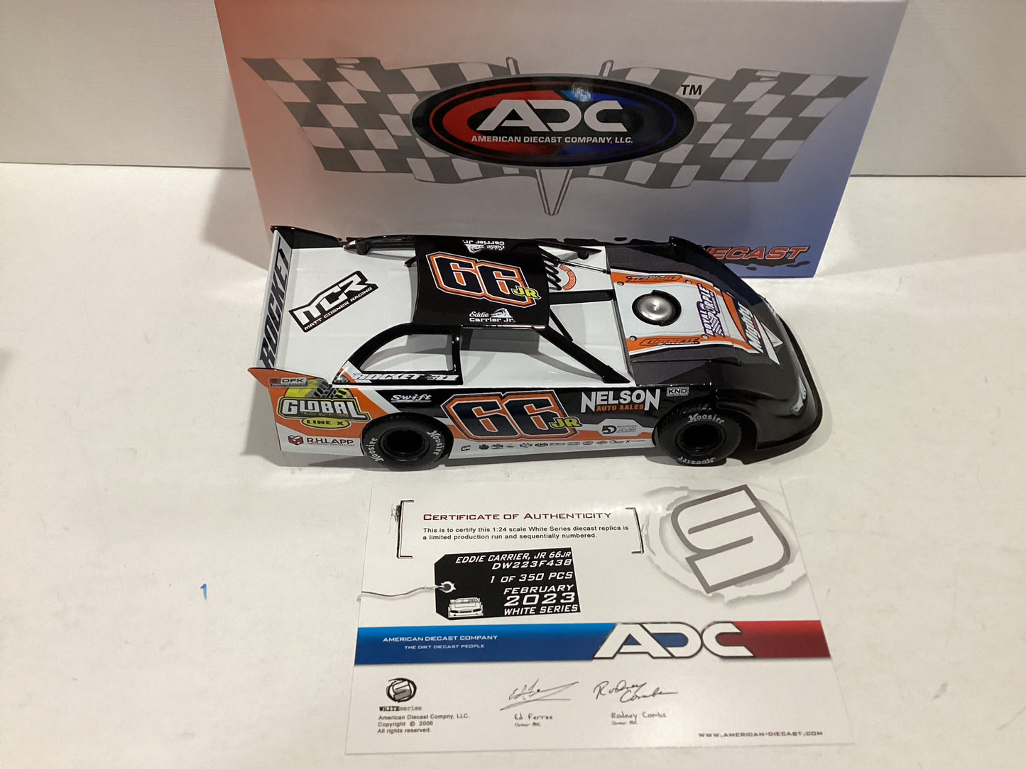 1/24 ADC 2023 #66 Eddie Carrier Jr Global Truck Dirt Late Model