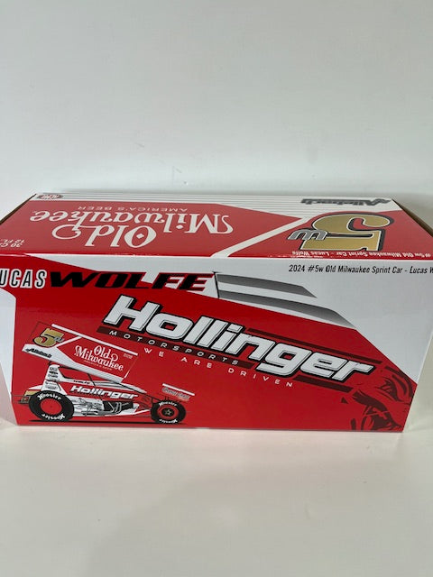 Acme 1/18 2024 #5W Lucas Wolfe Old Milwaukee America's Beer Sprint Car