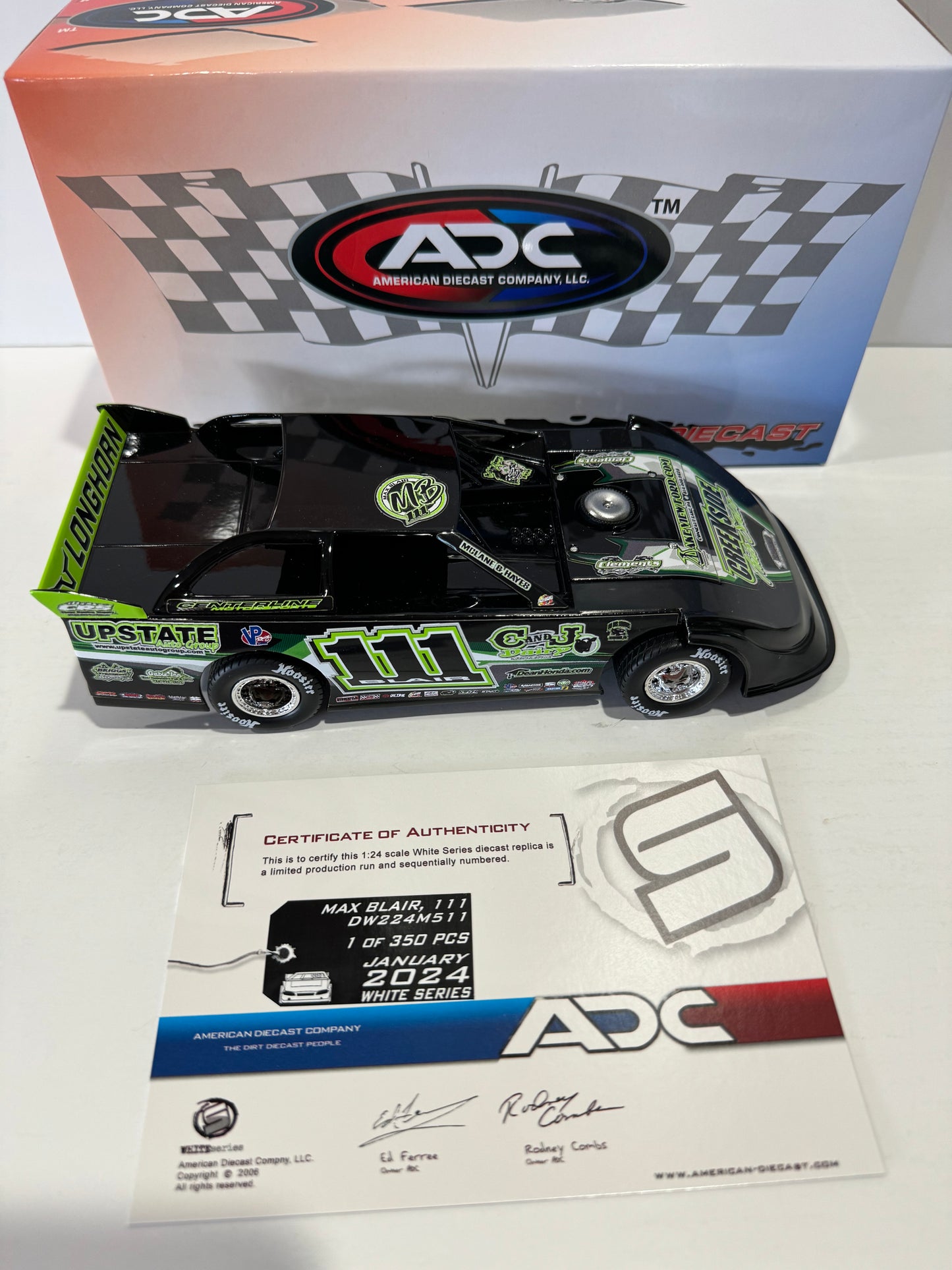 1/24 ADC 2024 #111 Max Blair TLW Transport Longhorn Dirt Late Model