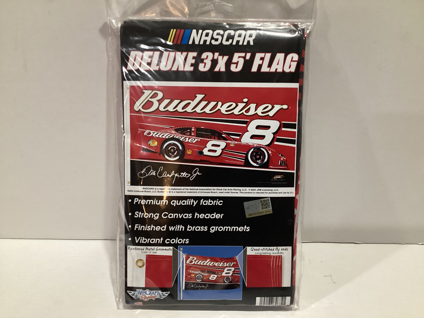 WinCraft Racing Deluxe 2-Sided 3'x5' #8 Dale Earnhardt Jr. Budweiser Flag