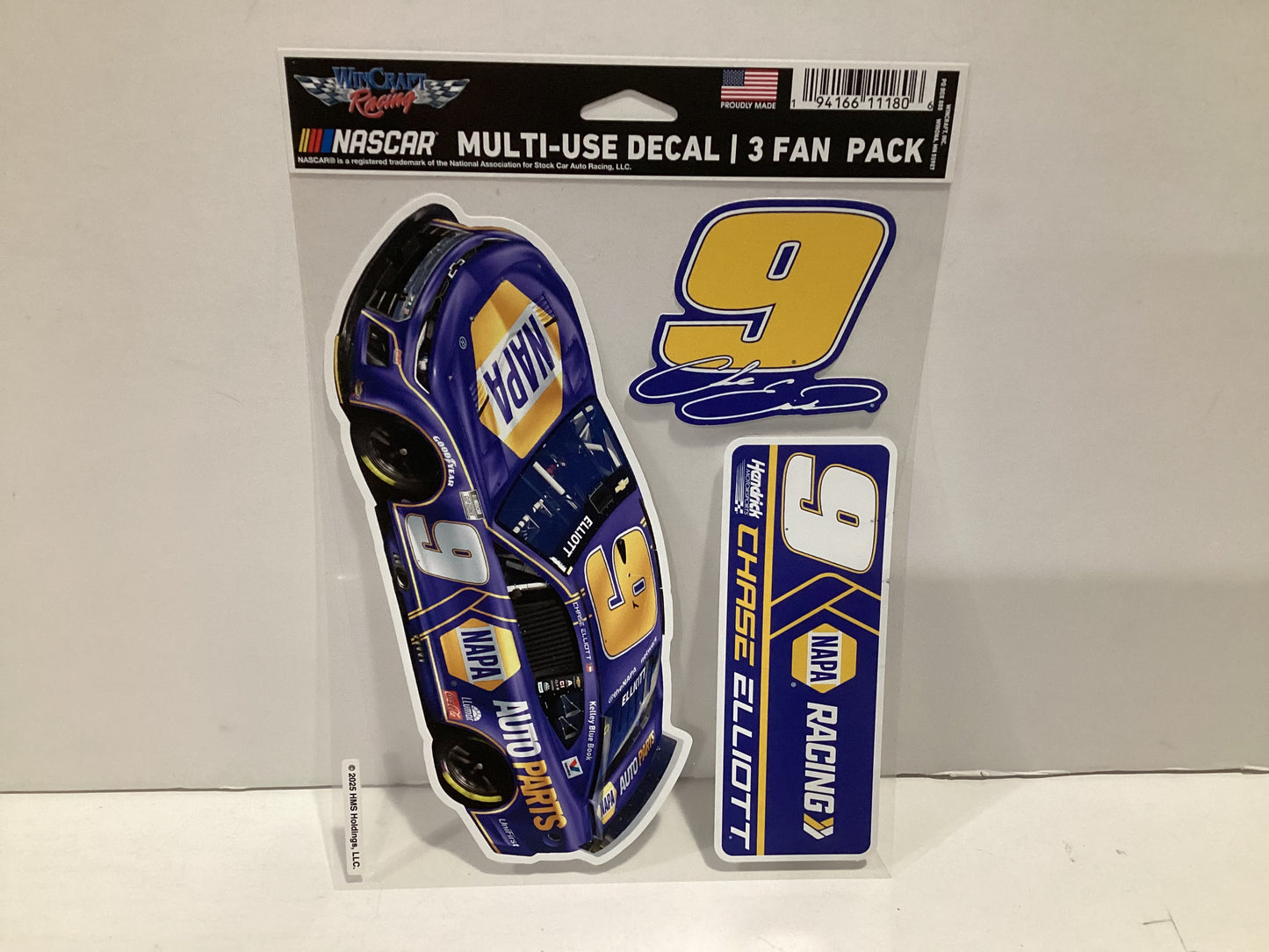 WinCraft Racing Nascar Multi-Use Decal 3 Fan Pack #9 NAPA Chase Elliott