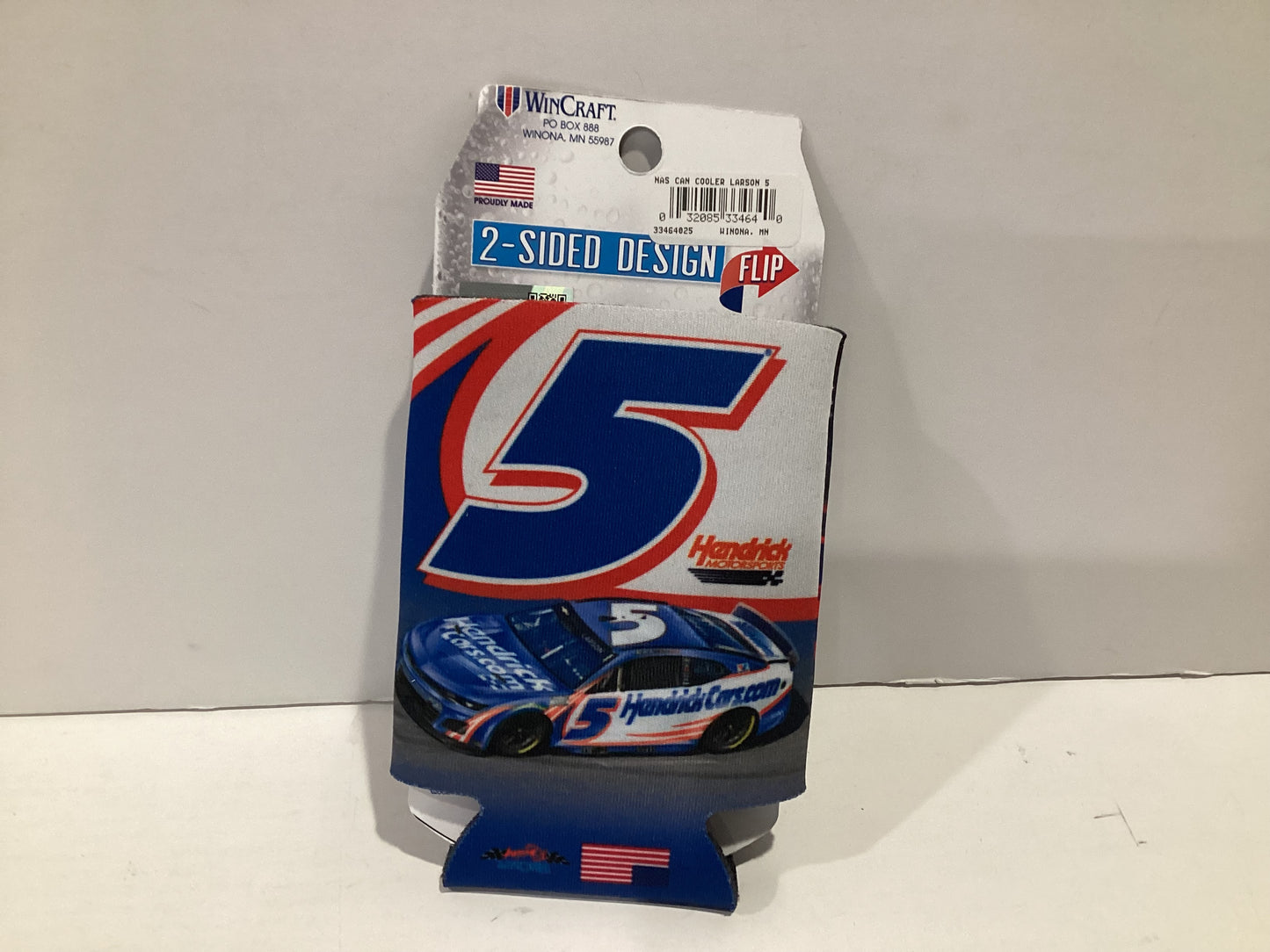 Nascar 12 oz. Can Cooler 2-Sided Design #5 HendrickCars.com Kyle Larson