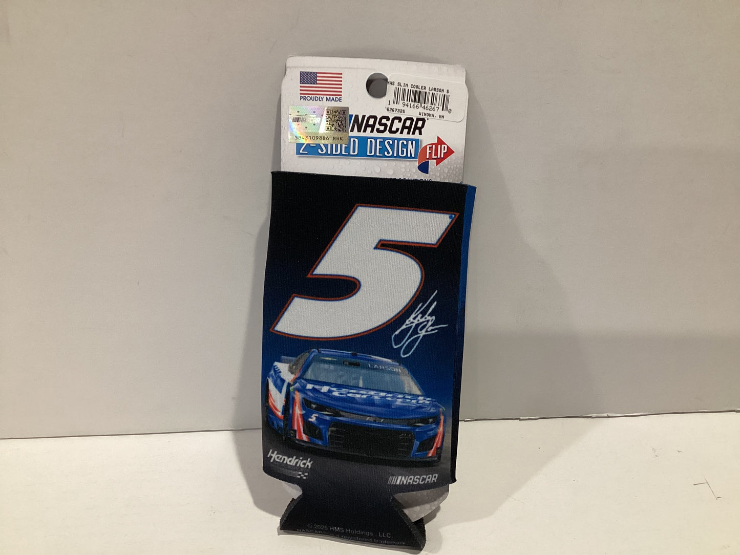 Nascar 12 oz. Slim Can Cooler 2-Sided Design #5 Kyle Larson