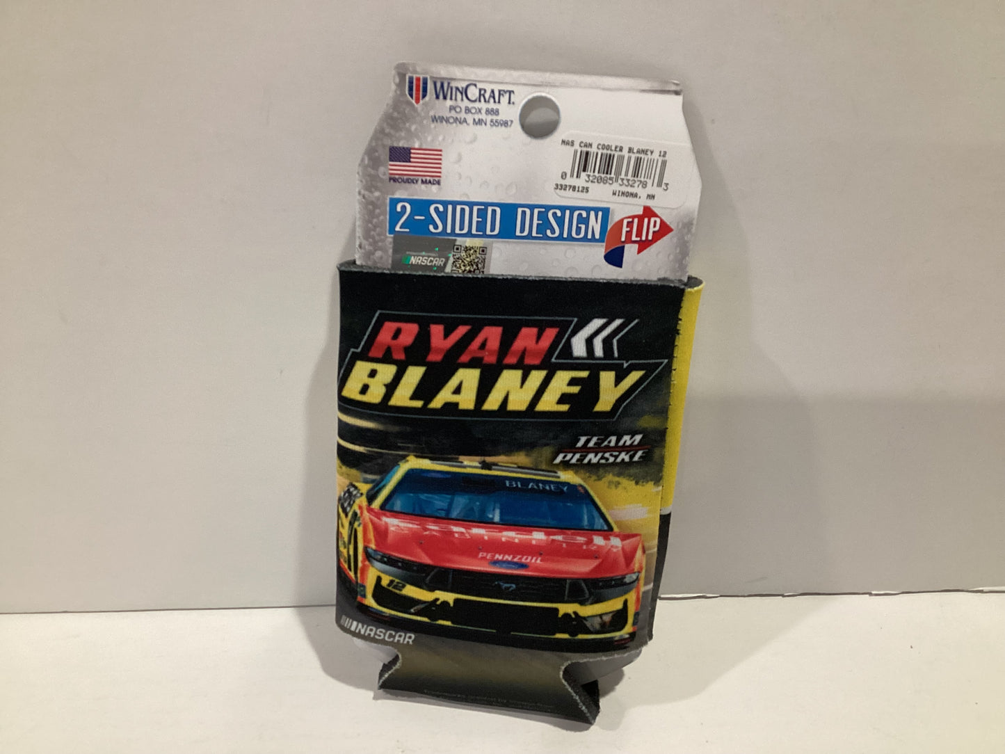Nascar 12 oz. Can Cooler 2-Sided Design #12 Ryan Blaney Menards