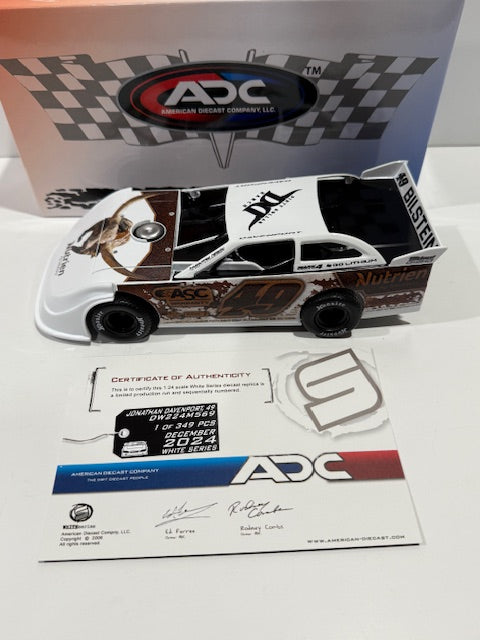 ADC 1/24 2024 #49 Jonathan Davenport Nutrien Dirty Dollar Ranch Dome Dirt Late Model
