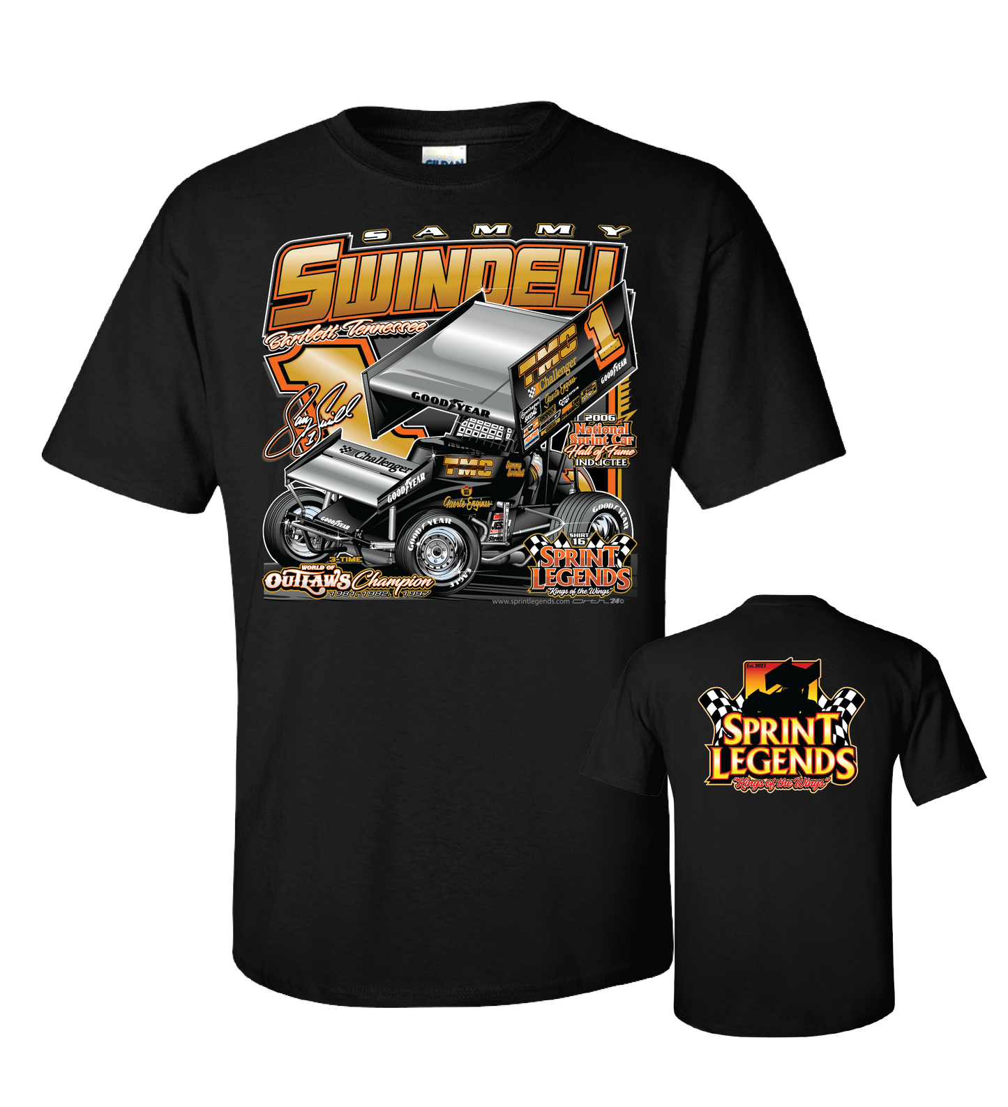 Sammy Swindell #1 TMC Sprint Legends Shirt