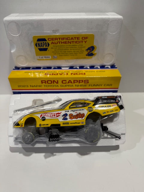 1/24 Auto World Ron Capps 2023 Napa Hot Wheels Snake Toyota Supra NHRA Funny Car