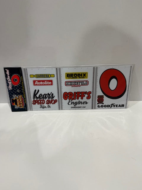 Sprint Legends Rick Ferkel #0 Kear's Speed Shop Metal Wing Board