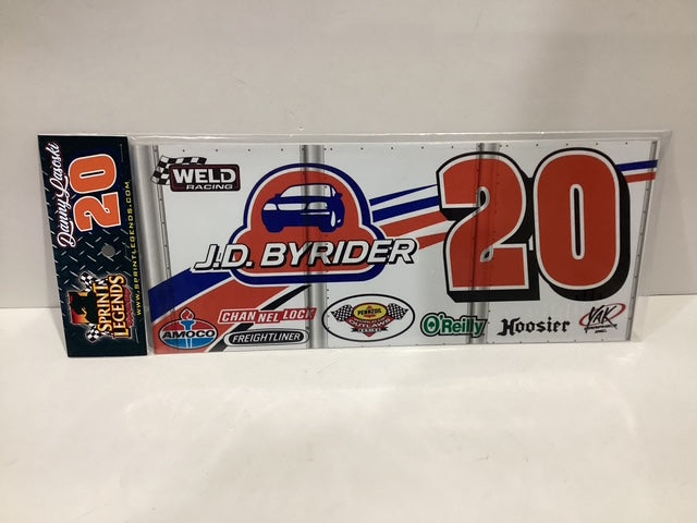 Sprint Legends Danny Lasoski #20 J.D. Byrider Wing Board