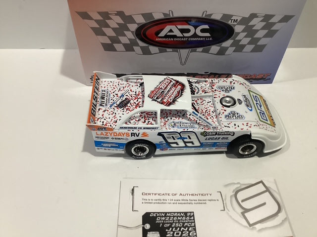 1/24 ADC 2025 #99 Devin Moran LazyDaysRV BRS 2025 Lucas Oil Champion Dirt Late Model
