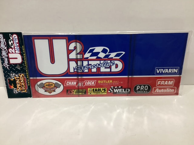 Sprint Legends Paul McMahan #U2 United Expressline Wing Board