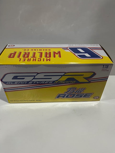 1/18 Acme 2024 #6 Bill Rose Michael Waltrip Brewing Sprint Car