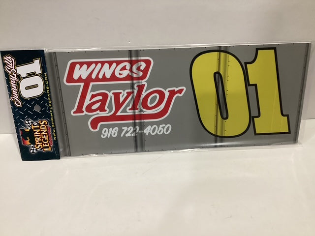 Sprint Legends Jimmy Sills #01 Taylor Wings Wing Board
