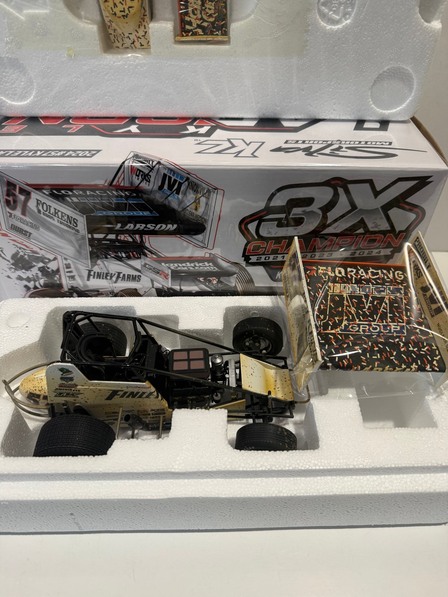 1/18 ACME Kyle Larson #57 Finley Farms 3x Champion Knoxville Nationals 2024 Sprint Car