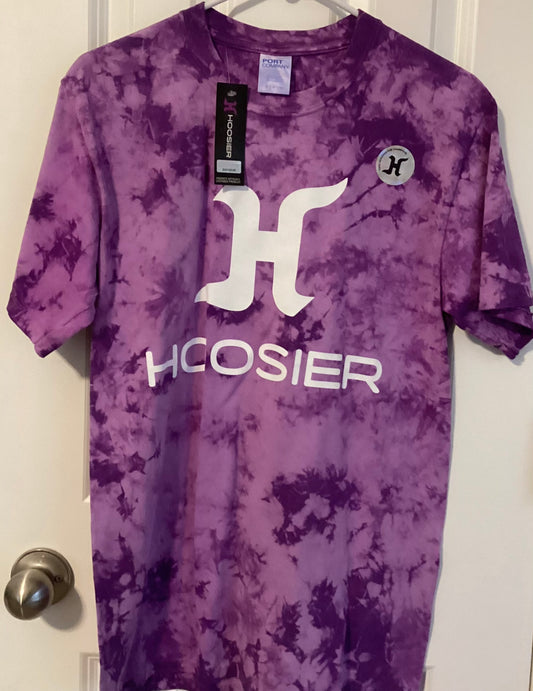 Hoosier Purple Tie-Dye T-shirt- Unisex