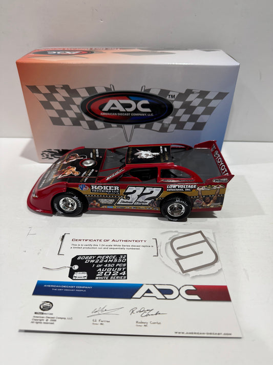 1/24 ADC #32 Bobby Pierce Rocky World 100 Winner Hoker Trucking Low Voltage Dream 2024 Dirt Late Model