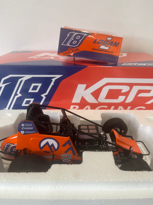 1/18 ACME 2024 #18 Gio Scelzi Aspen Aire Logan KCP Racing Sprint Car