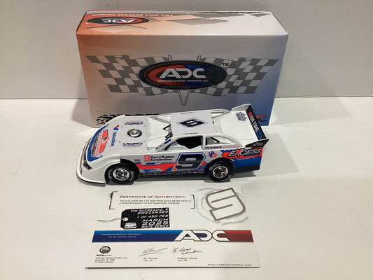 1/24 ADC Tim McCreadie #9 Corry Rubber Corporation Excess White Series 2025 Dirt Late Model