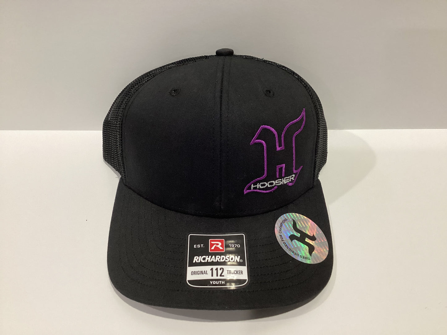 Hoosier Adjustable YOUTH Black Trucker Hat