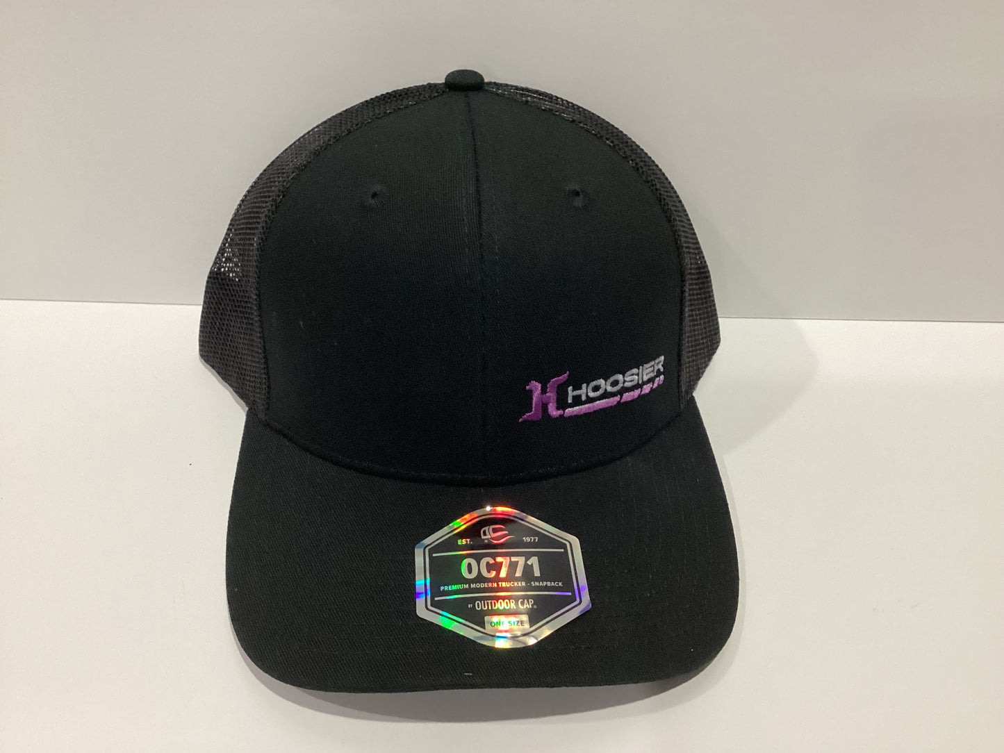 Hoosier Black Adjustable Trucker Hat