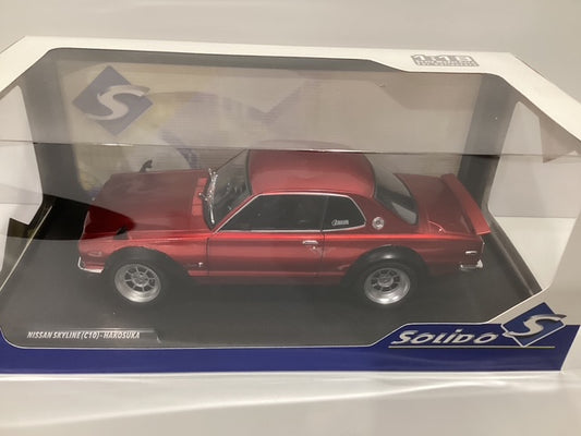 1/18 Solido Nissan Skyline (C10) Hakosuka Solido Works Red Metallic 1970