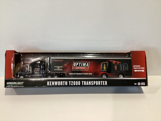 1/64 Greenlight Kenworth T2000 Transporter Optima Batteries