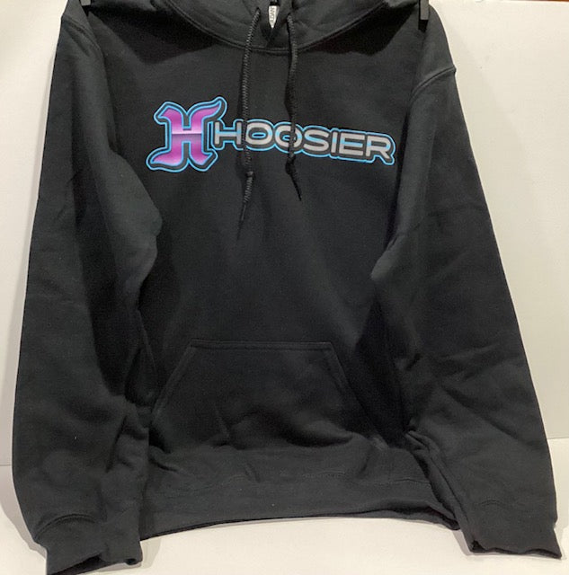 New Gildan Heavy Blend Black Hoosier Hoodie Sweatshirt- Front Design Only