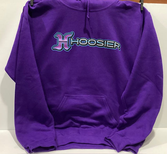 New Gildan Heavy Blend Hoosier Purple Dirt Late Model Hoodie Sweatshirt