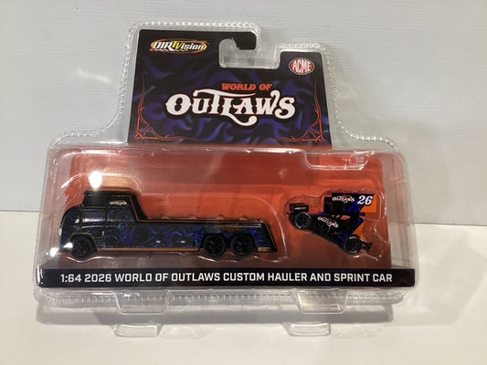 1/64 ACME 2026 World of Outlaws Custom Hauler & Sprint Car