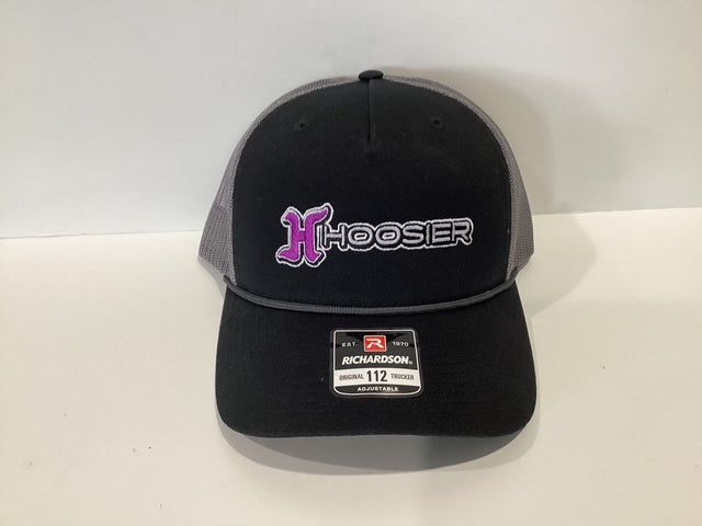 Richardson Hoosier Black & Gray Original 112 Trucker Rope Adjustable Hat