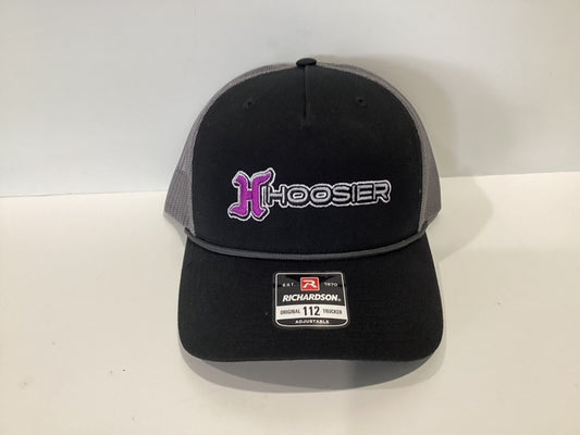 Richardson Hoosier Black & Gray Original 112 Trucker Rope Adjustable Hat