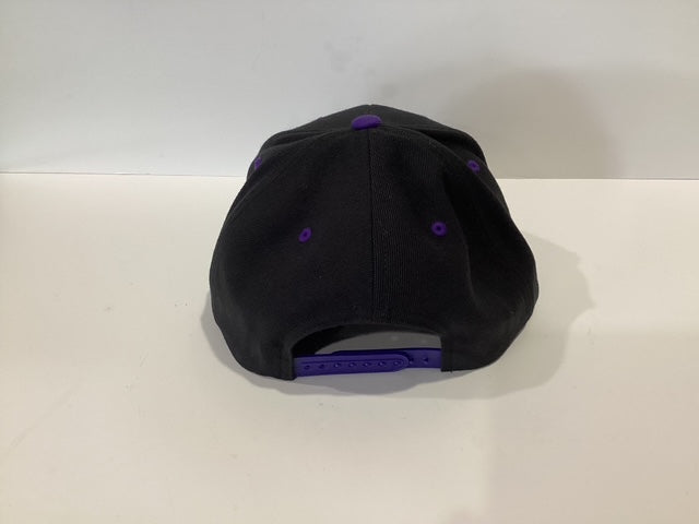 Yupoong Snapback Hoosier Black & Purple Flat Bill Hat