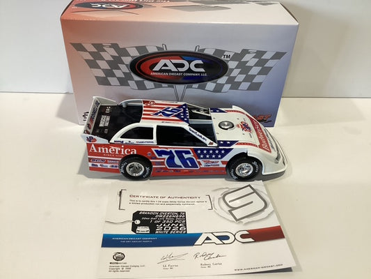1/24 ADC Brandon Overton #76 Budweiser 2026 Dirt Late Model