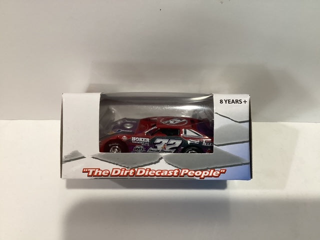 1/64 ADC Bobby Pierce #32 Hoker Trucking Cancer Awareness 2023 Dirt Late Model