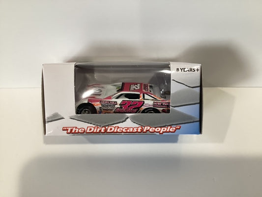 1/64 ADC Bobby Pierce #32 Low Voltage Solutions Churchill Transport Pink World 100 Longhorn 2025 Dirt Late Model