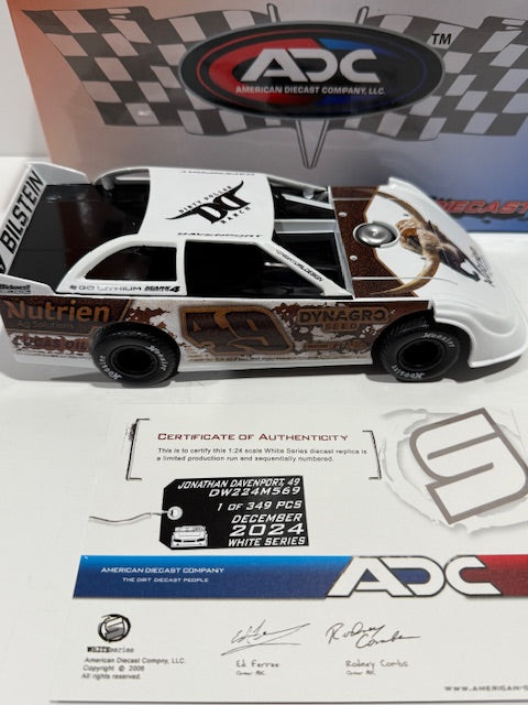 ADC 1/24 2024 #49 Jonathan Davenport Nutrien Dirty Dollar Ranch Dome Dirt Late Model