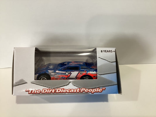 1/64 ADC 2025 #1 Brandon Sheppard Valvoline Rocket Chassis Red & Blue Dirt Late Model