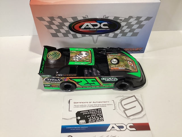 2026 ADC 1/24 #25 Jason Feger Titan Industries Cheap Cars Camo Dirt Late Model