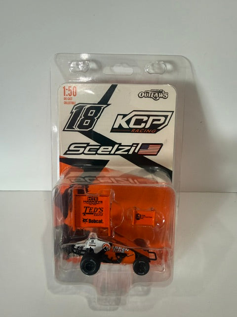 1/50 ACME #18 Gio Scelzi Aspen Aire KCP Racing 2023 Sprint Car