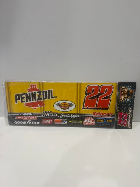 Sprint Legends #22 Jac Haudenschild Pennzoil Wing Panel
