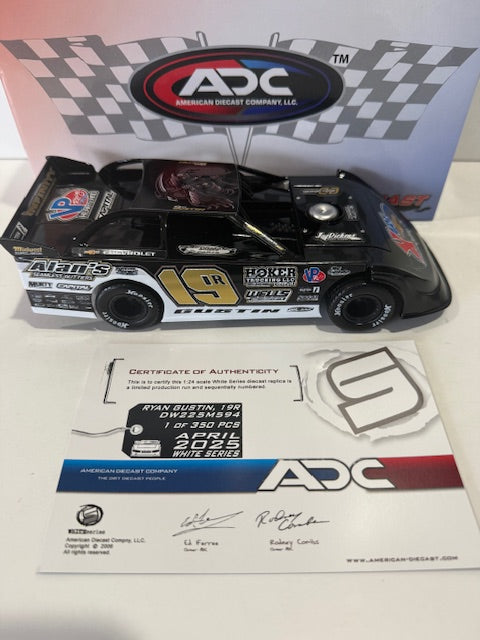 ADC 1/24 2025 #19R Ryan Gustin The Reaper Alan's Seamless Infinity Chassis Dirt Late Model