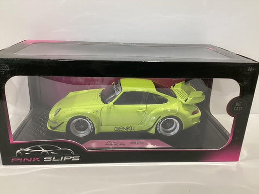 Jada Pink Slips 1/18 Metallic Yellow RAUH-Welt Porsche RWB Genki
